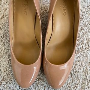 J.Crew Nude Patent Wedges (Sz 6)